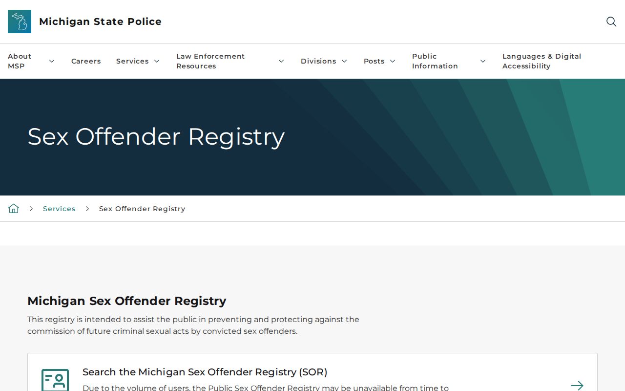 Monroe residents directory Michigan public offender registry search options